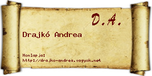 Drajkó Andrea névjegykártya